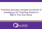 Yorkshire Teacher Wins Prestigious UK Teaching Award on BBC’s The One Show