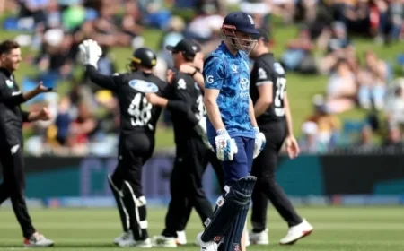 New Zealand Dominates as England Faces Second ODI Defeat