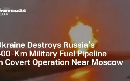Ukraine Destroys Russia’s 400-Km Fuel Pipeline Near Moscow in Covert Operation
