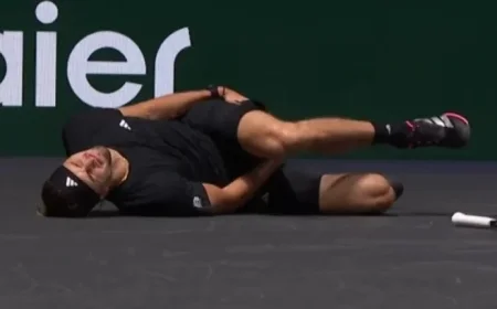 Zverev Falls During Rally; Medvedev’s Quick Reaction Stands Out