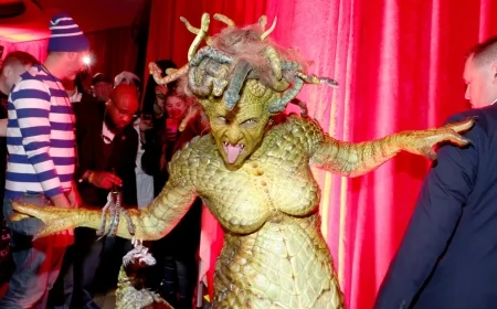 Heidi Klum’s 2025 Halloween costume revealed: a terrifying Medusa with animatronic snakes—and Tom Kaulitz turned to stone