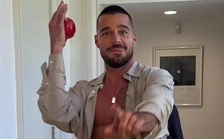 Ricky Martin Sparks Buzz with Poolside Display