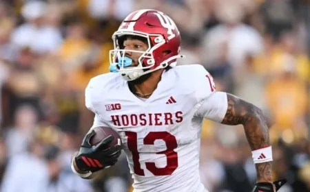 IU Football’s Top Receiver Fights Injury Ahead of Maryland Match