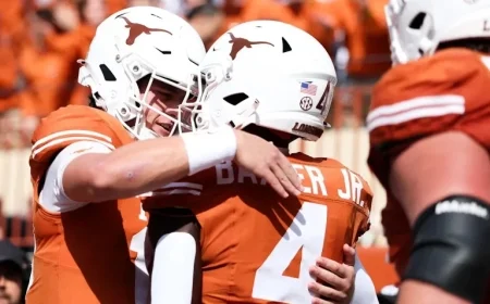 Arch Manning Shines with 3 TDs as Texas Upsets No. 9 Vanderbilt