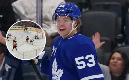 Easton Cowan Nets Stunning First Goal for Maple Leafs
