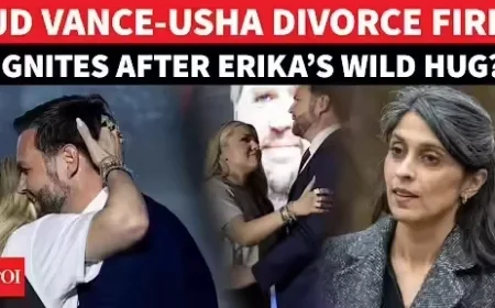 Erika’s Hug Sparks JD Vance and Usha Split Rumors | Watch