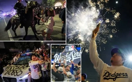 Dodgers’ World Series Victory Sparks Chaos; Police Use Tear Gas in LA Streets