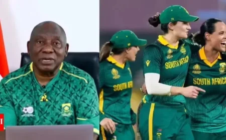South African President’s Blunder: Wears Football Jersey During Cricket Team Address