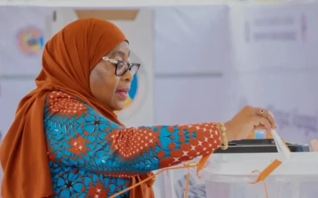 Tanzanian President Secures Controversial Re-Election with 97% Vote