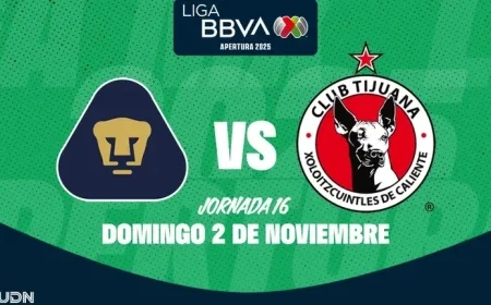 Pumas vs. Tijuana: Schedule and Viewing Details for Matchday 16