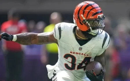 Bengals’ Samaje Perine Suffers Leg Injury Against Bears in NFL Week 9