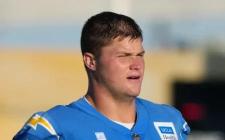 Chargers’ Joe Alt Injured Against Titans, Leaves Game on Stretcher