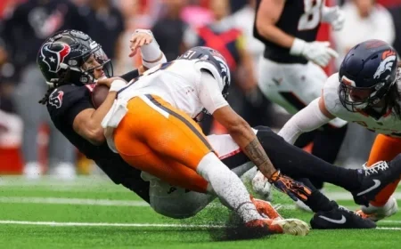 Texans’ C.J. Stroud concussed after strong hit against Broncos