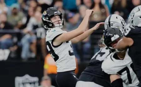 Jaguars’ Cam Little Breaks NFL Record with 68-Yard Field Goal vs. Raiders