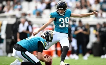 Jaguars’ Cam Little Sets NFL Record with 68-Yard FG Against Raiders