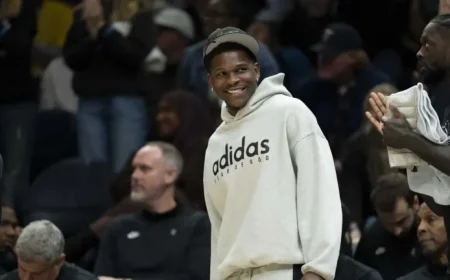 Anthony Edwards’ Humorous Fan Interaction During Jake LaRavia’s Standout Game Goes Viral