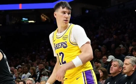 Lakers’ Jake LaRavia Turns Anthony Edwards’ Query into a Viral Caption