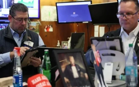 Dow Futures Climb as Tariff Case and Musk Compensation Vote Loom