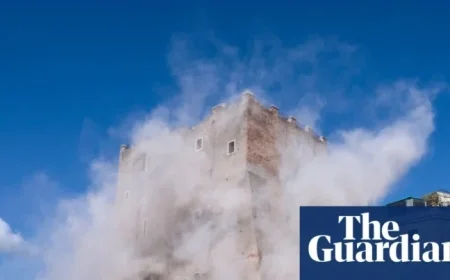 Rescuers Strive to Free Man from Collapsed Rome Medieval Tower