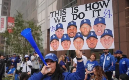 Downtown Los Angeles Hosts Dodgers World Series Championship Parade