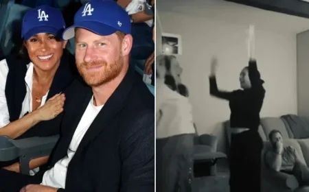 Meghan Markle Cheers Dodgers’ Win; Prince Harry’s Disappointment Evident