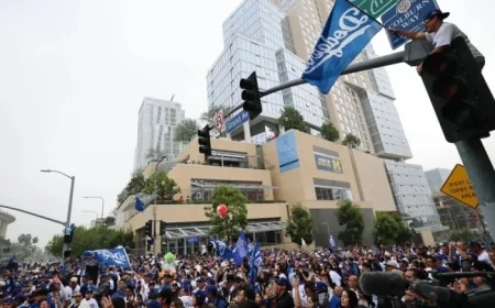 Thousands Celebrate Los Angeles Dodgers’ Victory Parade