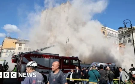 Rescue Efforts Ongoing as Medieval Tower Partially Collapses in Rome