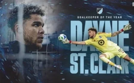 Dayne St. Clair Earns 2025 MLS Goalkeeper of the Year Honors