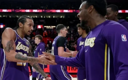 Lakers Triumph 123-115 Over Blazers Despite Missing Doncic and Reaves