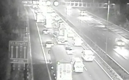 Crash Closes Motorway, Causing Major Rush-Hour Delays