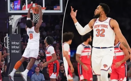 Karl-Anthony Towns Shines in Knicks’ Domination of Wizards