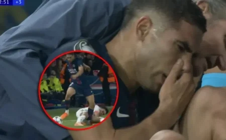 Luis Díaz’s Back Kick Injures Achraf Hakimi, Leading to Emotional Exit