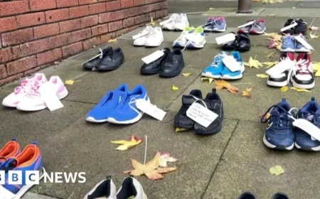 Shoe Protest Shines Light on Neglected Children’s Plight