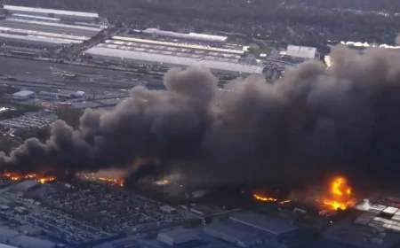 UPS plane crash at Louisville airport: MD-11 freighter erupts in fireball, at least 9 dead and 11 injured