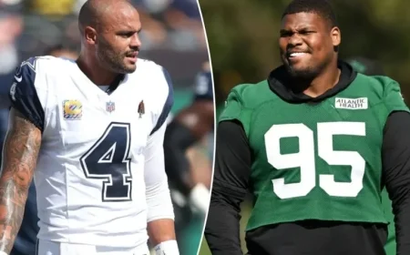 Dak Prescott Responds to Cowboys’ Trade for Quinnen Williams