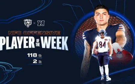 Colston Loveland Earns NFC Offensive Player of the Week Honors