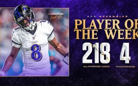 Lamar Jackson Wins AFC Offensive Player of the Week Award