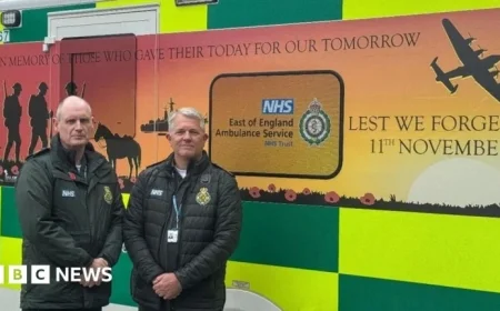East England Ambulance Service Reveals Remembrance Day Tribute