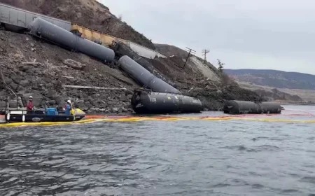 13,000 Litres of Aviation Fuel Spill After B.C. Train Derailment