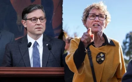 House Democrat Disrupts Mike Johnson Event Amid Shutdown Tensions