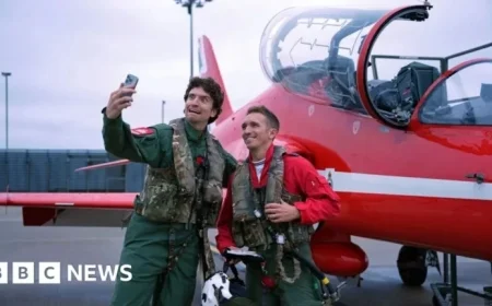 Greg James Soars with Red Arrows for Children in Need Flight