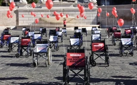Empty Wheelchairs Highlight Italy’s Campaign Against Assisted Suicide