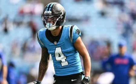 Rico Dowdle to Play; Tetairoa McMillan’s Status Uncertain for Panthers