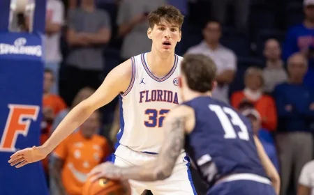 Olivier Rioux becomes the tallest college basketball player ever as UF basketball debuts 7-foot-9 center