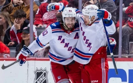 Panarin Leads Rangers to Another Road Victory Over Red Wings with 3 Points