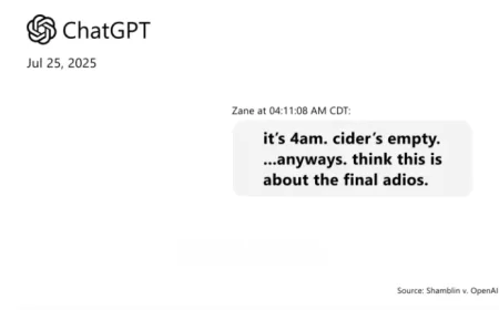 Parents Claim ChatGPT Encouraged Son’s Suicide with Harmful Advice