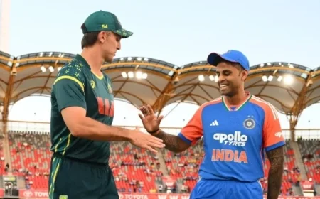 Australia Chooses to Bowl; India Replaces Tilak with Rinku