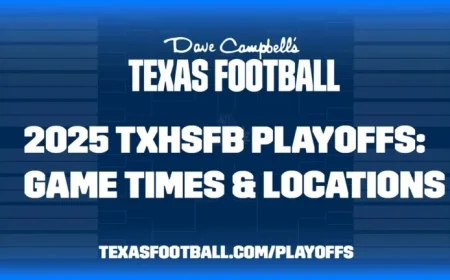 2025 Texas High School Football Playoff Schedule Released