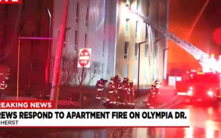 Amherst Confronts Massive Blaze