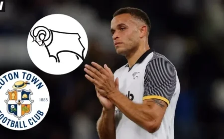 Luton Town Praises Carlton Morris for Impressive Derby County Performance